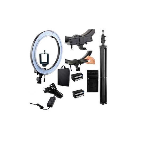 18 Inches Rechargeable LED Ring Light With Stand